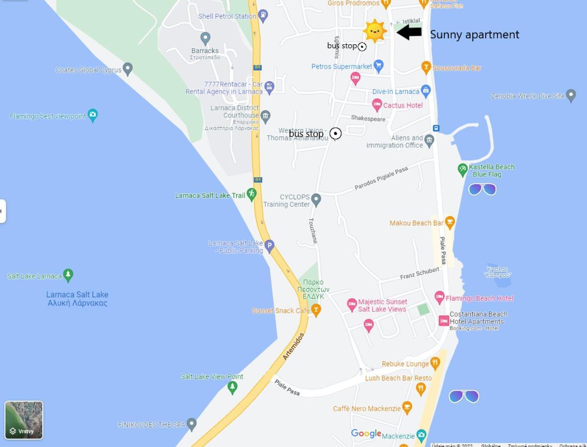 Large Apt 2 Bedrooms Sea View & 2 Balconies Larnaca Exteriör bild