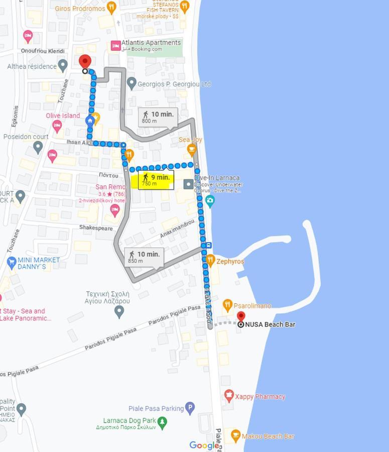 Large Apt 2 Bedrooms Sea View & 2 Balconies Larnaca Exteriör bild